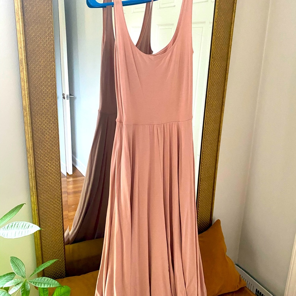 Pink reformation midi dress